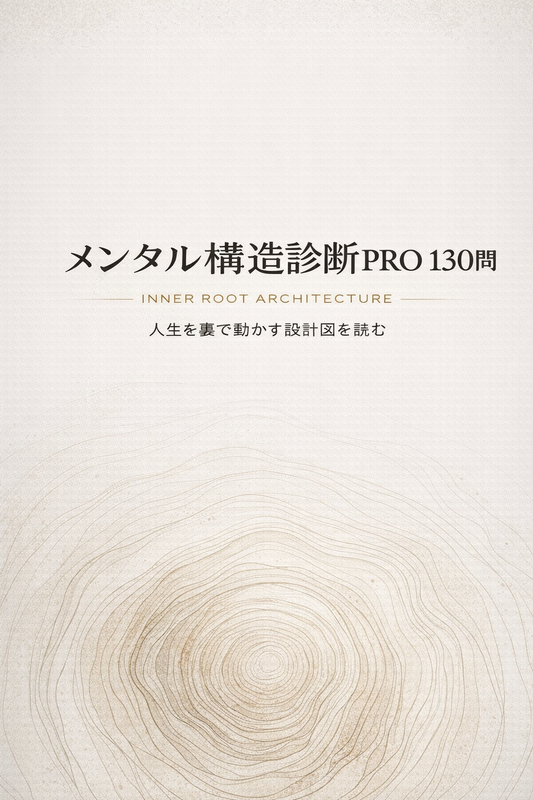 メンタル構造診断PRO（26パターン）｜根っ子を特定し、原因と整え方まで落とす精密診断